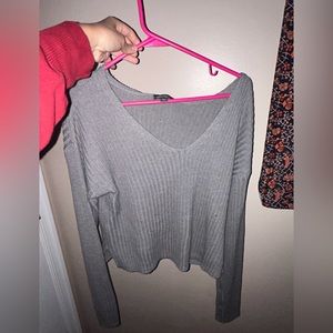 Long sleeve gray sweater size medium